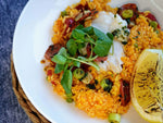 Cod and Prawn Paella