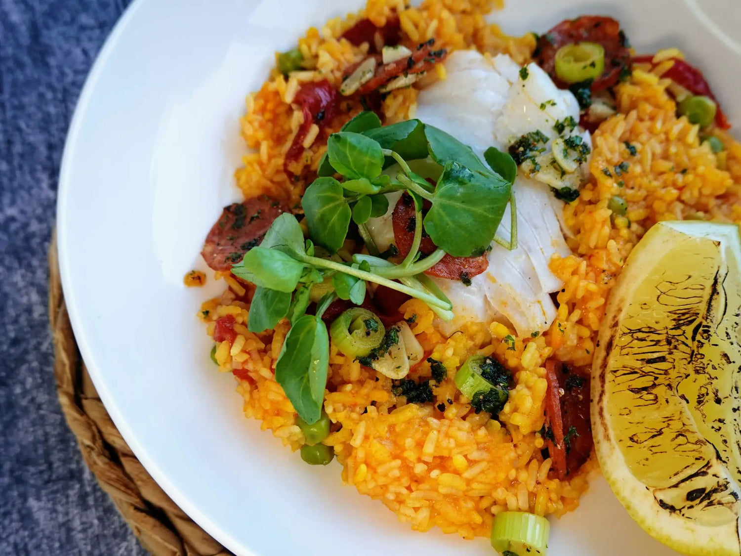 Cod and Prawn Paella