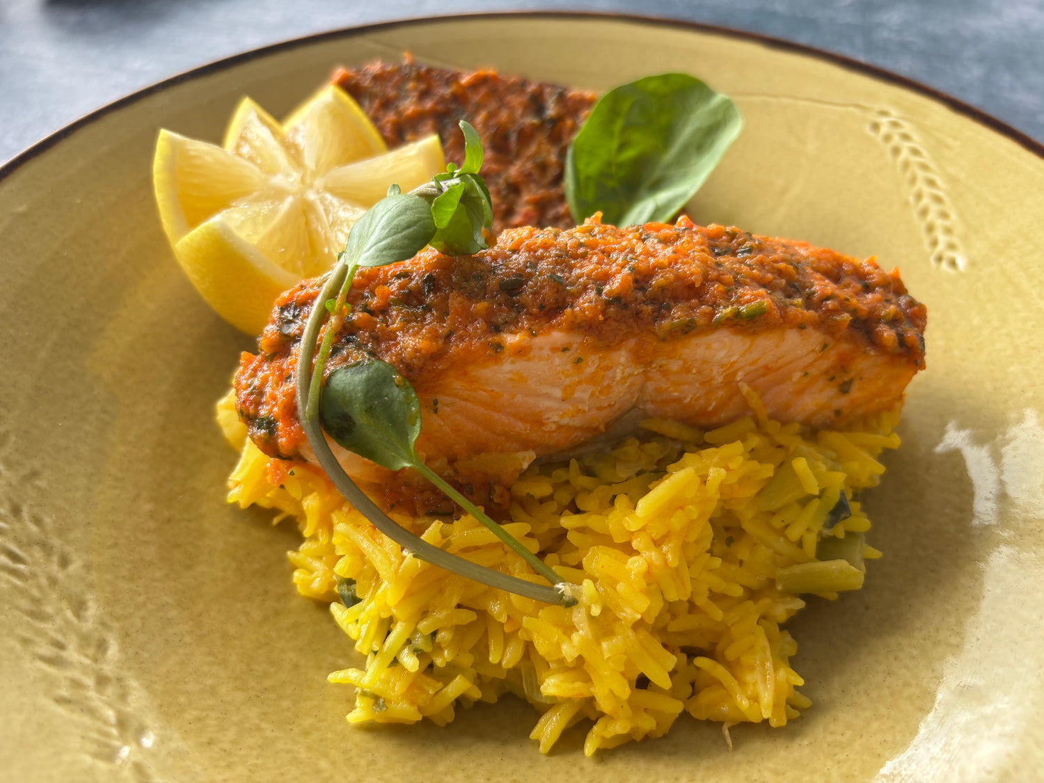 Salmon with Sun Dried Tomato Butter